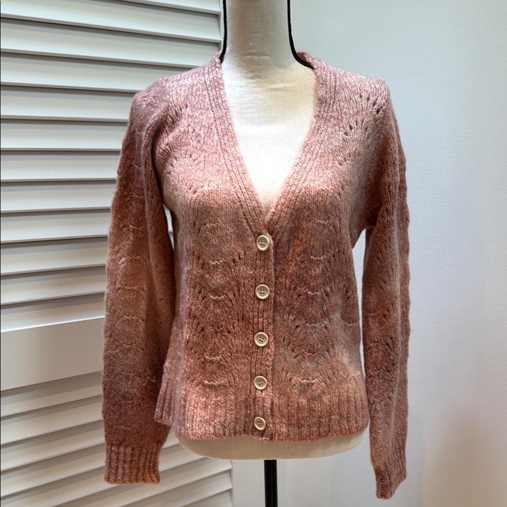 ASOS Pink Cardigan Sweater Soft Knit